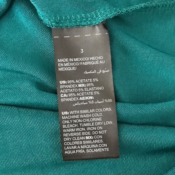 CHICO’S Travelers Flutter Sleeve V Neck Blouse Top Green Teal Size X-Large 16 - Picture 15 of 16